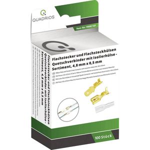 Quadrios 1908C181 Assortiment kabelschoenen 0.50 mm² - 1 mm² Messing, Transparant 100 onderdelen