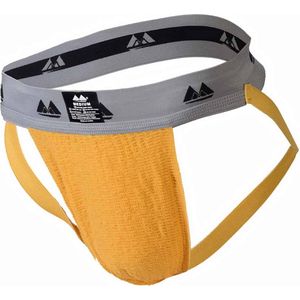 MM Sports Original Edition Swimmer/Jogger Jockstrap 2 inch Yellow - MAAT M - Heren Ondergoed - Jockstrap voor Man - Mannen Jock