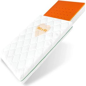 BestCare Visco kindermatras babymatras 180x80 x13cm koudschuim matras visco-elastisch traagschuim wasbaar Aloë Vera hoes Standaard 100 by Oeko-TEX