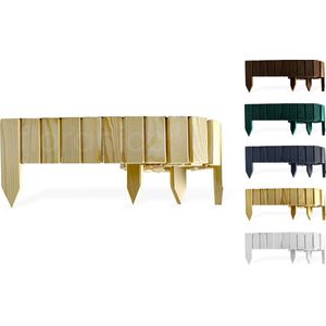 Floranica Rollborder Flexibele houten hek 200 x 10 cm Onbehandeld (inkortbaar) Dennenhouten bedrand ongeïmpregneerd Tuinafscheiding Bedrand Decoratieve Borderrand tuin Rollboarder