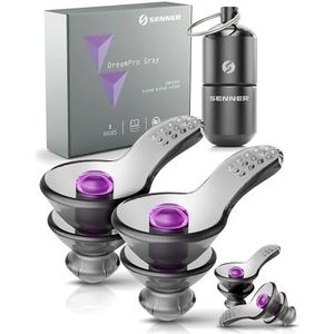 Senner ® DreamPro | Oordoppen voor rustige slaap - Gehoorbescherming ideaal in lawaaierige omgevingen en voor zijslapers – Anti-snurk oordopjes - Hypoallergeen - in 2 maten, met aluminium behuizing