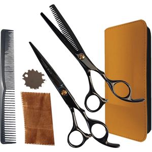 COSMOS - Beginnersschaar - Zwart - Set van 5 Delen - Roestvrij Staal