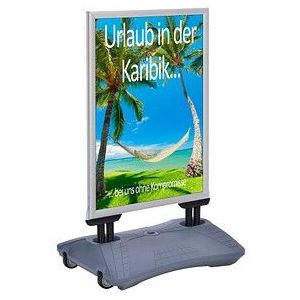 Update Displays Kundenstopper WindPro Lite A1 silber