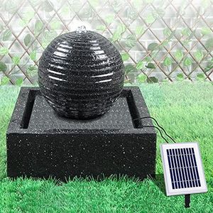 Tuinfontein op zonne-energie, sierfontein, kamerfontein, fontein met ledlicht en Li-Ion-accu, waterval, waterspel, op zonne-energie, tuinfontein MODERN-2 met ledlicht