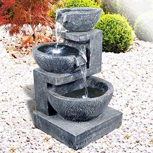 Tuinfontein, decoratieve Fontein, Binnenfontein, Fontein, 230 V, Waterval, Waterpartij voor Tuin, Tuinvijver (SCHALEN-SPIEL)