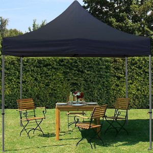 3x3 M Easy Up Partytent Vouwpaviljoe - PREMIUM Staal 40m - Zwart