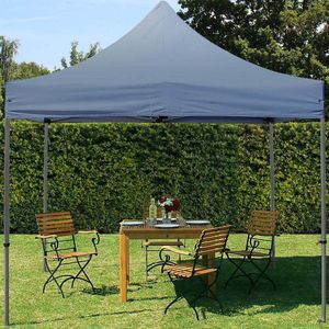 3x3 m Easy Up partytent Vouwpaviljoen, PREMIUM staal 40mm, donkergrijs