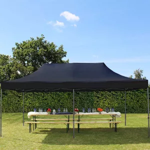 COSTWAY 3 x 6 m paviljoen, vouwpaviljoen met 6 afneembare zijwanden en