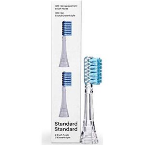 ION-Sei Vervangende borstelkoppen - 2 opzetborstels voor ION-Sei tandenborstel - normale hardheid - voor elektronische tandenborstel/tandenborstelkop