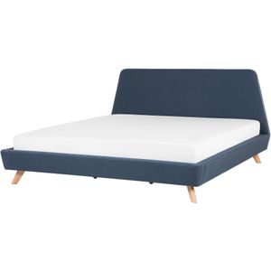 VIENNE - Tweepersoonsbed - Blauw - 180 x 200 cm - Polyester