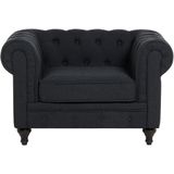 CHESTERFIELD - Chesterfield fauteuil - Grafietgrijs - Polyester