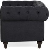 CHESTERFIELD - Chesterfield fauteuil - Grafietgrijs - Polyester