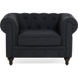 CHESTERFIELD - Chesterfield fauteuil - Grafietgrijs - Polyester