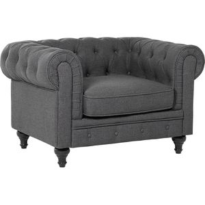 CHESTERFIELD - Chesterfield fauteuil - Grijs - Polyester
