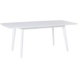 SANFORD - Uitschuifbare Eettafel - Wit - 90 X 150/195 cm - MDF