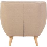 MOTALA - Chesterfield fauteuil - Beige - Polyester