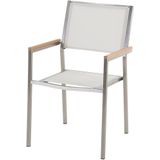 Beliani GROSSETO  - Tuinset met 6 stoelen - Wit/Grijs - Graniet