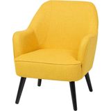 Beliani LOKEN - Fauteuil - Geel - Polyester