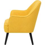 Beliani LOKEN - Fauteuil - Geel - Polyester