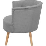 ODENZEN - Fauteuil - Grijs - Polyester