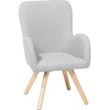 BJARN - Fauteuil - Grijs - Polyester