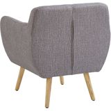 MELBY - Chesterfield fauteuil - Grijs - Polyester