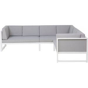 Beliani CASTELLA - Loungeset voor 6 - Grijs - Aluminium