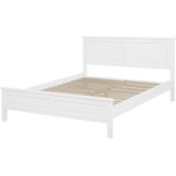 OLIVET - Tweepersoonsbed - Wit - 160 x 200 cm - Dennenhout