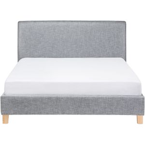 SENNEZ - Tweepersoonsbed - Grijs - 160 x 200 cm - Polyester