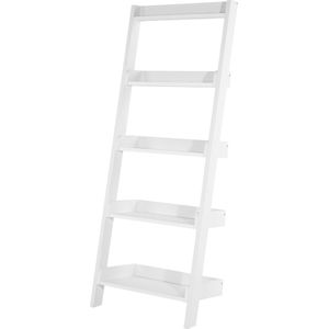 Bücherregal Weiß mdf Platte pvc Spanplatte 166 x 64 x 36 cm Industriell Elegant Dekorativ Viel Stauraum Fächer Wohnzimmer