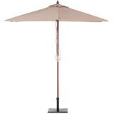 Parasol zandbeige polyester/berk 195 x 144 x 244 cm terras balkon tuin