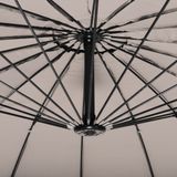Vrijhangende tuin parasol zandbeige aluminium frame polyester doek 235 x 268 x 268 cm modern tuinmeubels