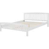 CASTRES - Tweepersoonsbed - Wit - 180 x 200 cm - Dennenhout