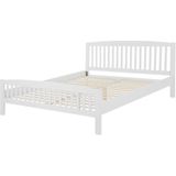 CASTRES - Tweepersoonsbed - Wit - 160 x 200 cm - Dennenhout