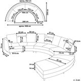 Beliani ROTUNDE - Bank U-vormig - Grijs - Kunststof