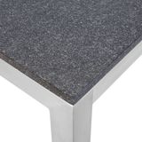 Beliani GROSSETO - Tuintafel - Grijs - RVS