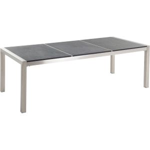 Beliani GROSSETO - Tuintafel - Grijs - RVS