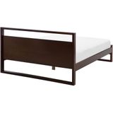 GIULIA - Tweepersoonsbed - Donker - 160 x 200 cm - Dennenhout