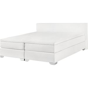 PRESIDENT - Boxspringbed - Wit - 180 x 200 cm - Kunstleer
