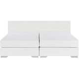 PRESIDENT - Boxspringbed - Wit - 160 x 200 cm - Kunstleer