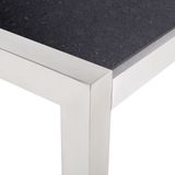 Beliani GROSSETO - Tuintafel - Zwart - RVS