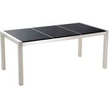 Beliani GROSSETO - Tuintafel - Zwart - RVS