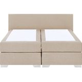 PRESIDENT - Boxspringbed - Beige - 160 x 200 cm - Polyester