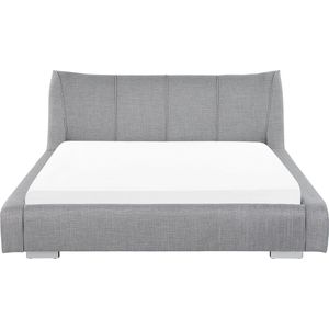 NANTES - Tweepersoonsbed - Grijs - 180 x 200 cm - Polyester
