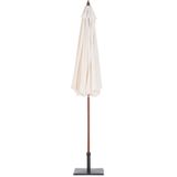 Parasol beige polyester/berkenhout ⌀ 270 cm terras balkon tuin