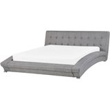 LILLE - Tweepersoonsbed - Grijs - 160 x 200 cm - Polyester