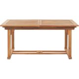 Beliani JAVA  - Tuintafel - Lichte houtkleur - 90 x 160/220 cm - Acaciahout