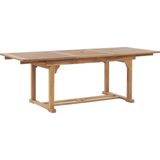 Beliani JAVA  - Tuintafel - Lichte houtkleur - 90 x 160/220 cm - Acaciahout