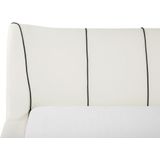 Waterbed wit leer 180 x 200 cm met accessoires met matras golf reducerend groot hoofdbord modern