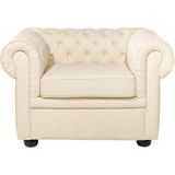 CHESTERFIELD - Chesterfield fauteuil - Beige - Leer